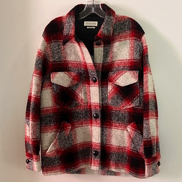 Isabel Marant Lightweight Plaid Wool Jacket 42 8 10 12 Large - Picture 1 of 7